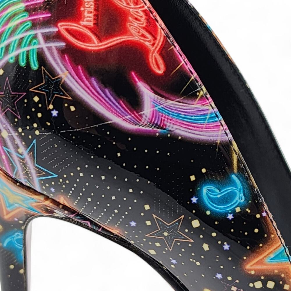Christian Louboutin Viva Las Vegas Kate Pumps 100mm - Patent Leather - Black 35 - Picture 8 of 9